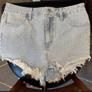 Show Me Your MuMu Light Blue Jean Shorts